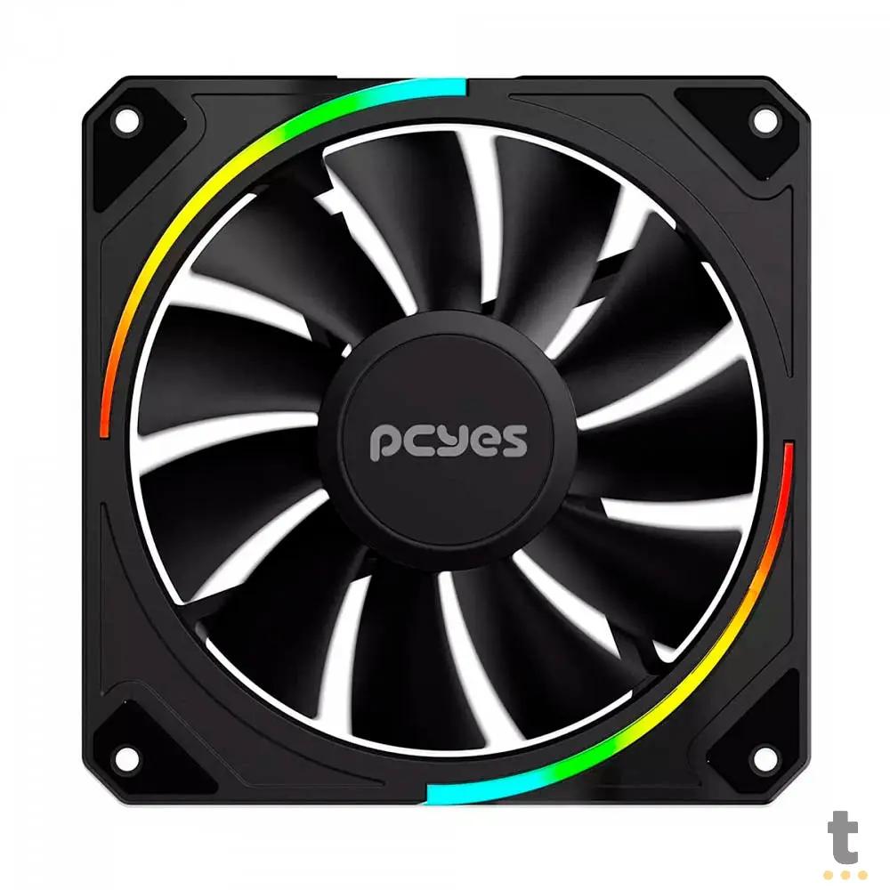 Cooler Fan para Gabinete PCYes Sangue Frio 3 Led ARGB 120mm 03 Pinos Preto - ARGBSF3BR Truedata